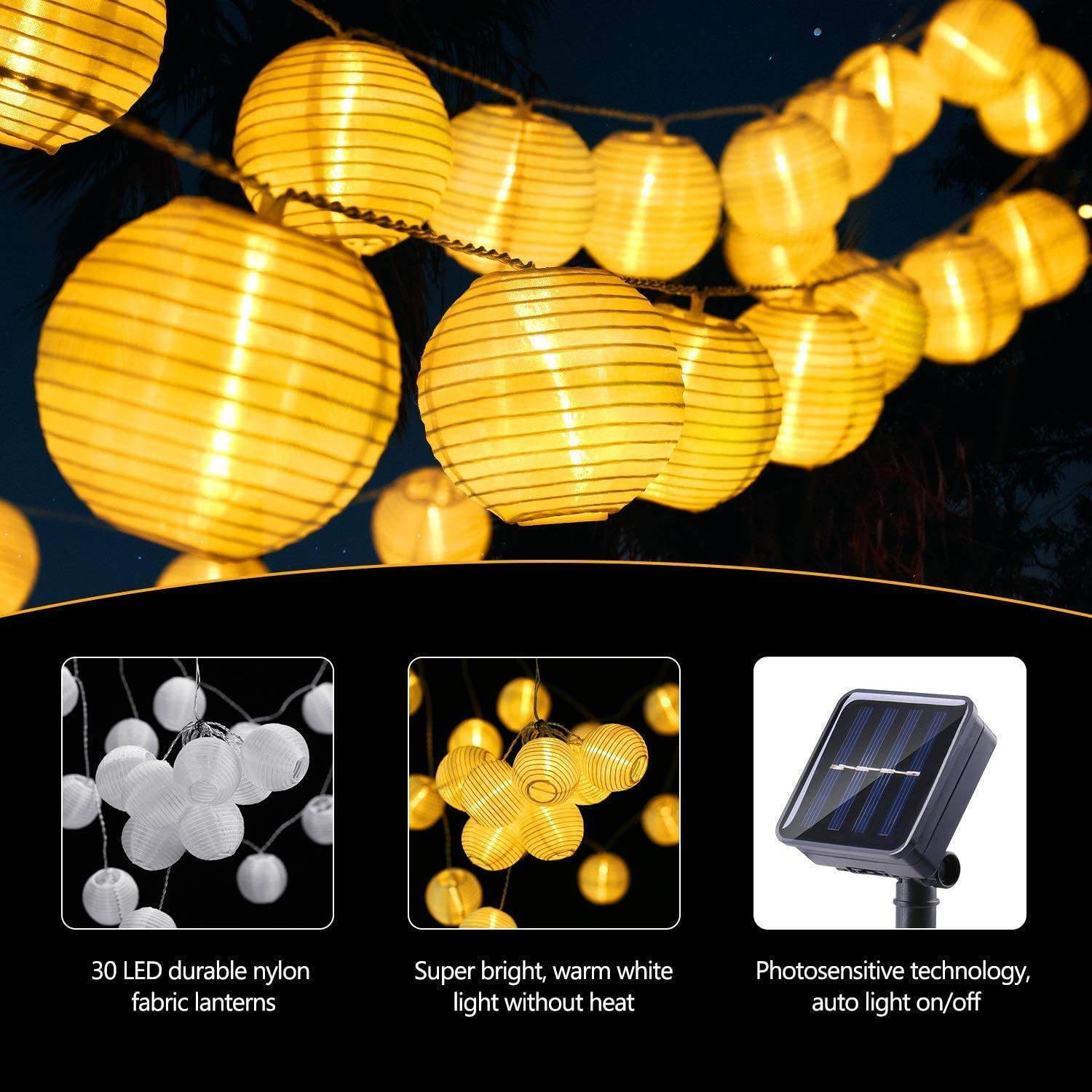 LED Solar Lantern String Light – Solar Security Light recenzja i cena