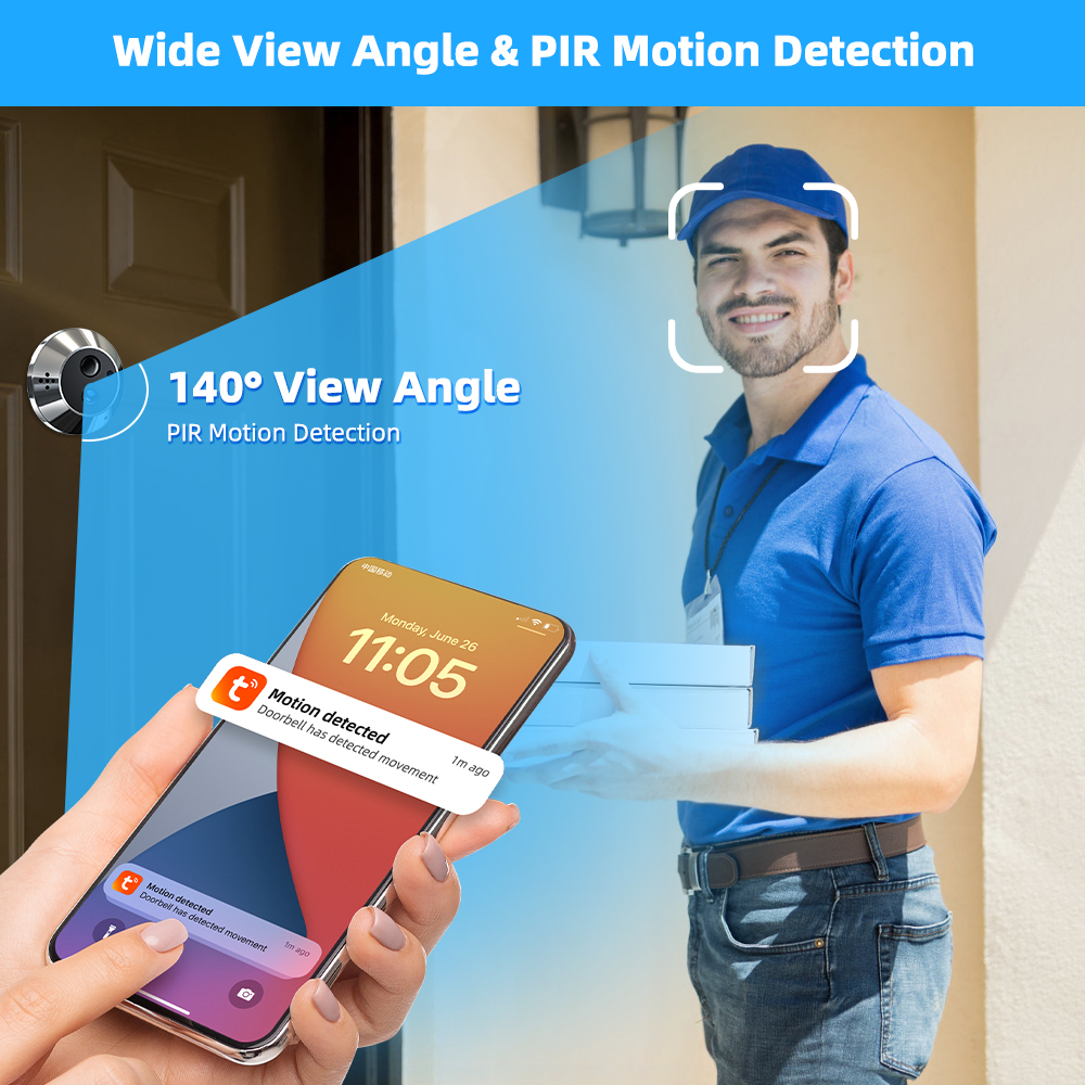 Mini Two Way Audio 3MP Tuya Sm – Peephole Camera Viewer recenzja i cena